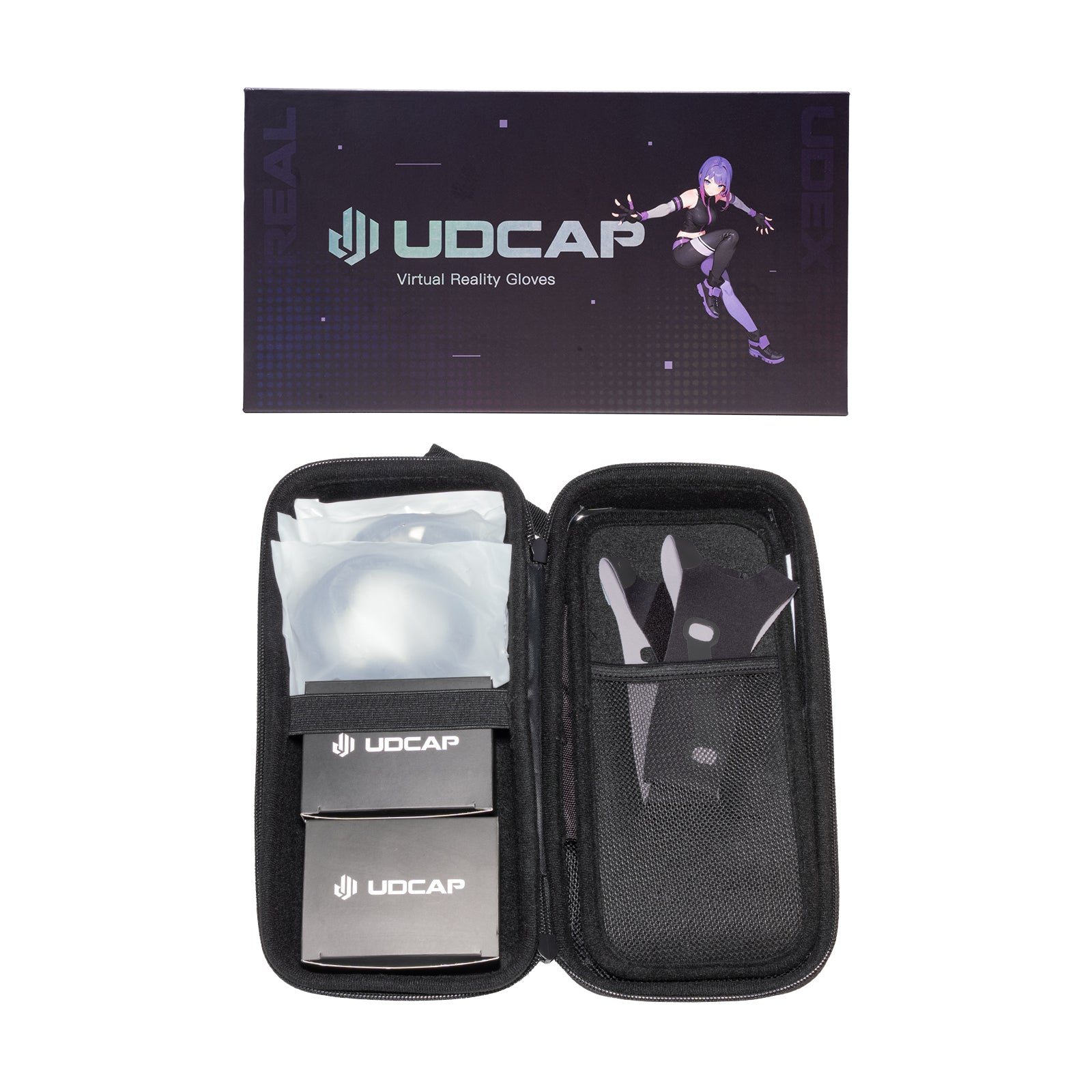 UDCAP VRGloves Mサイズ コントローラー用マウント付き UDCAP VRグローブ：SteamVRとVRChat用ハプティックコントローラー