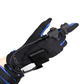 User wearing wireless VR gloves for realistic hand gesture control in virtual reality